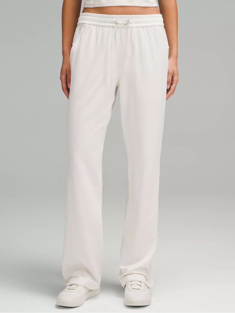 Lululemon Soft Jersey Straight-Leg Mid-Rise Pant Regular Bone Light Ivory